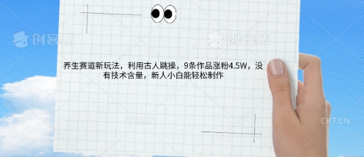 AI养生赛道新玩法,10条作品涨粉5.2W,操作简单,新人小白能轻松制作-余鲤网创