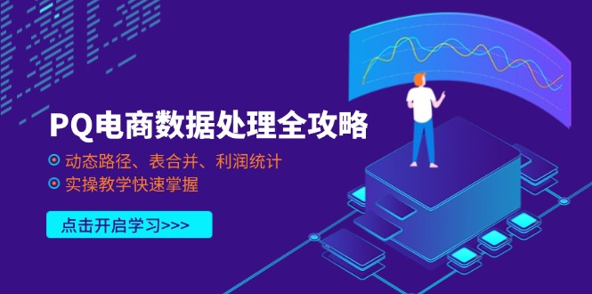 (14240期)PQ电商数据处理全攻略,动态路径、表合并、利润统计,实操教学快速掌握-余鲤网创