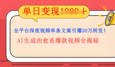 全平台深夜文案新风口:DeepSeek生成百万播放量金句,治愈系内容涨粉速度快4倍-余鲤网创